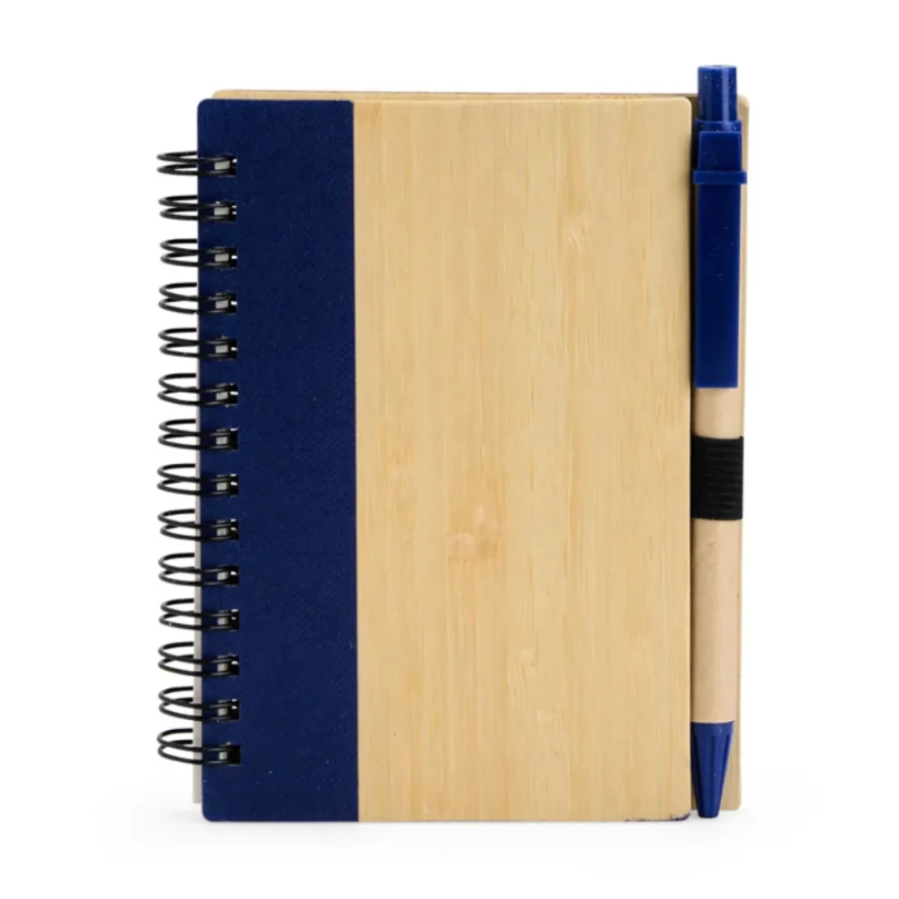 Caderneta ecológica com caneta personalizada para brindes promocionais