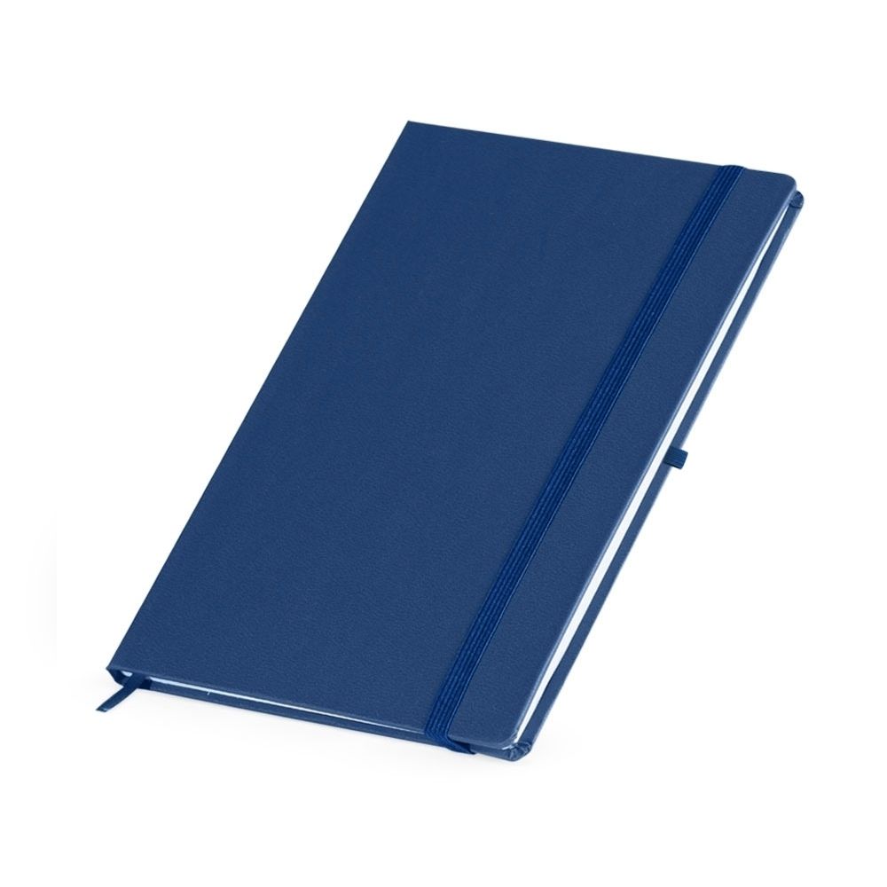 Caderneta em Couro Sintético Azul 21 x 14 cm (com pauta)