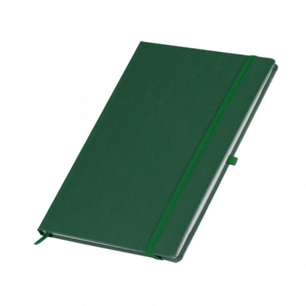 Caderneta em Couro Sintético Verde 21 x 14 cm (com pauta)