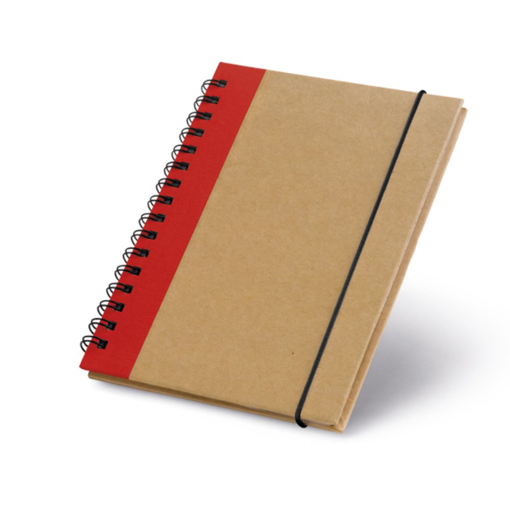 Caderneta Espiral Ecológica para Brindes Vermelho