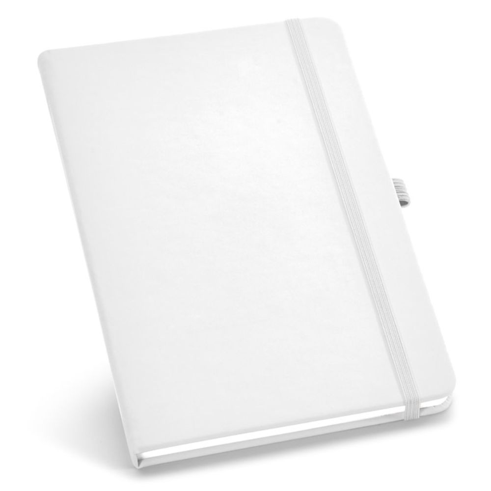 Caderneta tipo Moleskine Branca para Brindes Personalizados