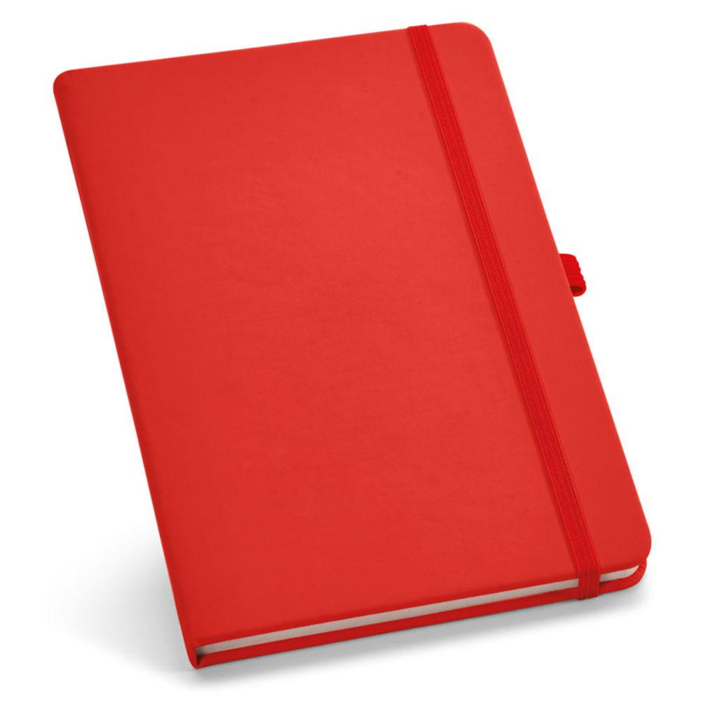 Caderneta tipo Moleskine Vermelha para Brindes Personalizados