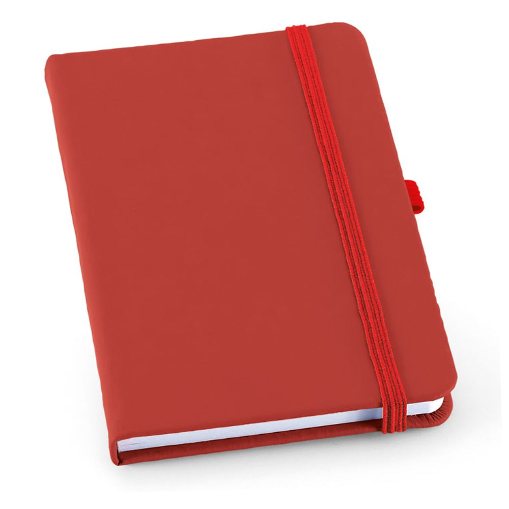 Caderneta tipo Moleskine Vermelho 90 x 140 mm com Pauta Personalizado