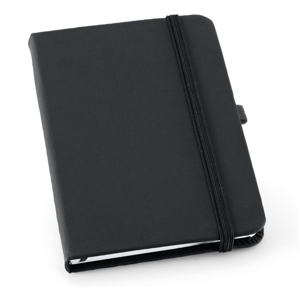 Caderneta tipo Moleskine Preto 90 x 140 mm com Pauta Personalizado