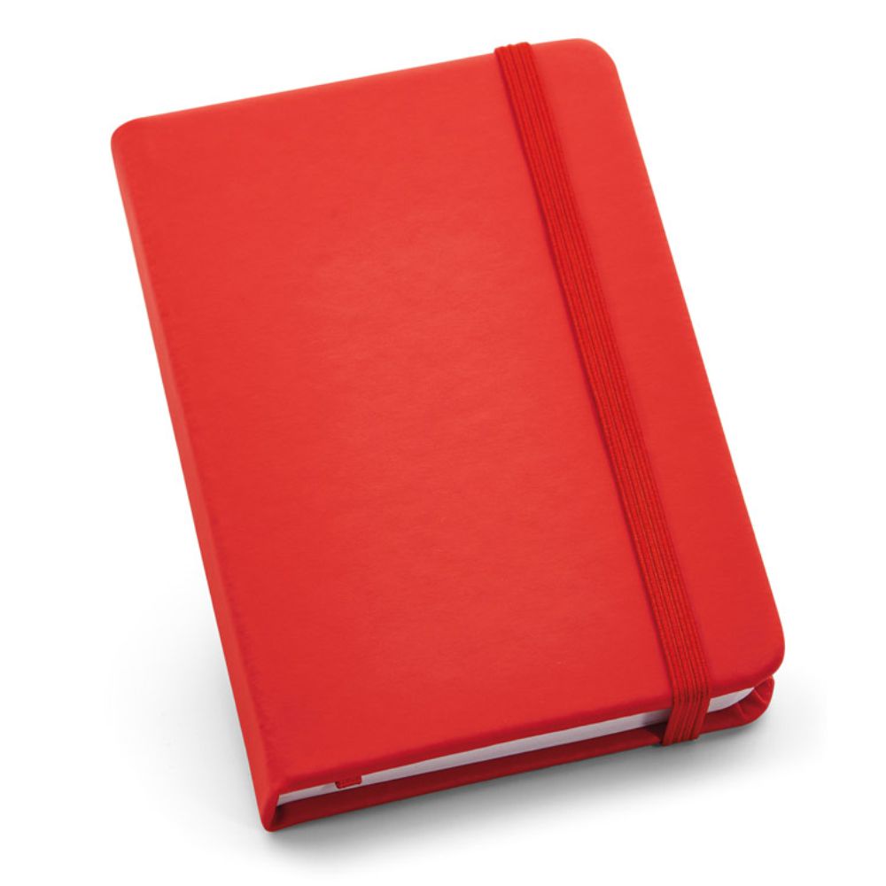 Caderneta tipo Moleskine Vermelha para Brindes Personalizados