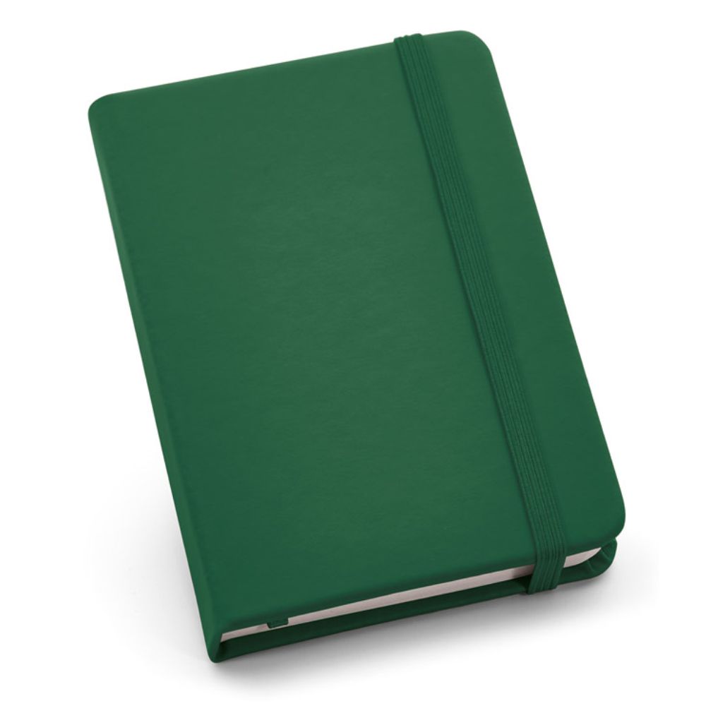 Caderneta tipo Moleskine Verde para Brindes Personalizados