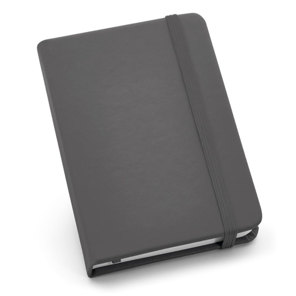 Caderneta tipo Moleskine Cinza para Brindes Personalizados