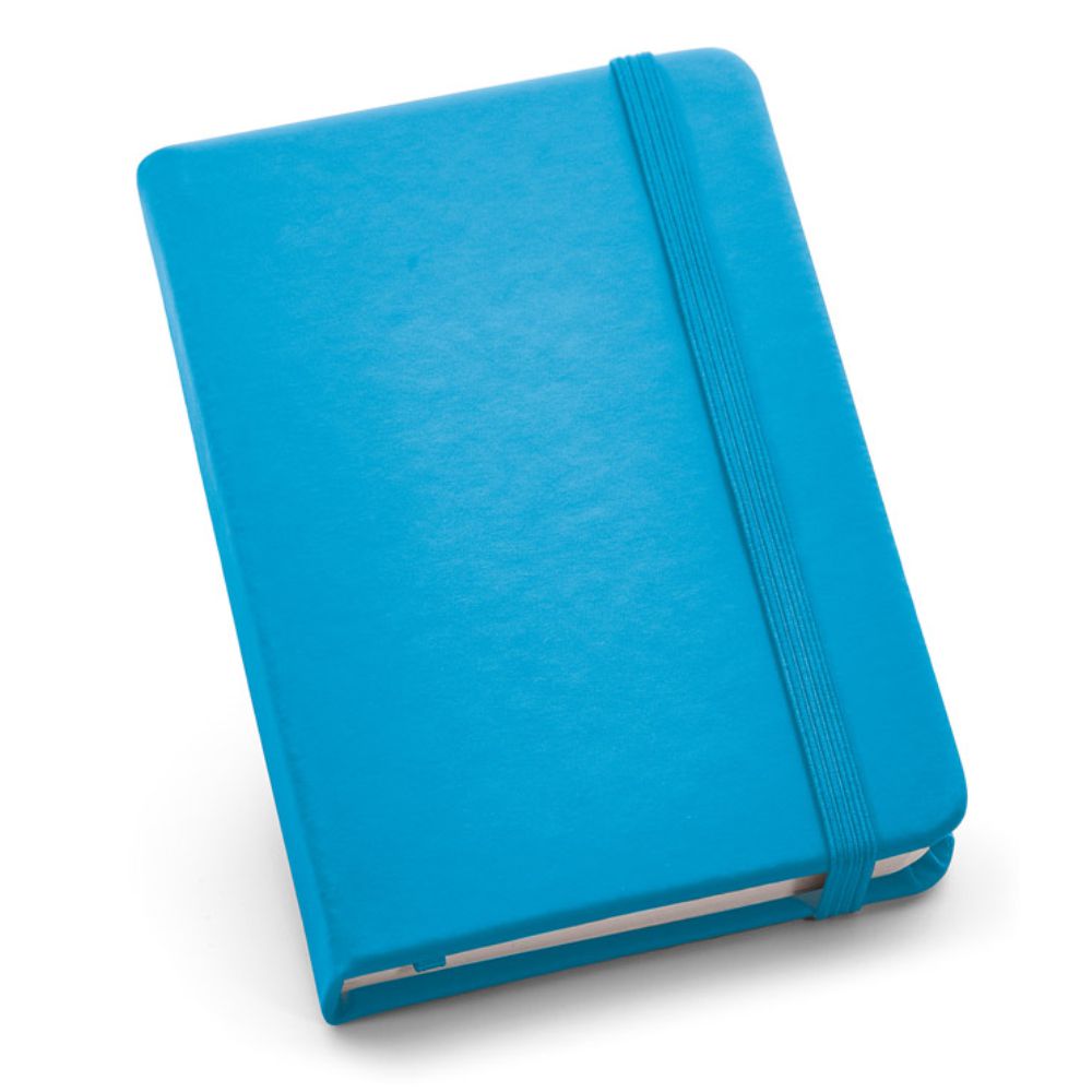 Caderneta tipo Moleskine azul para Brindes Personalizados