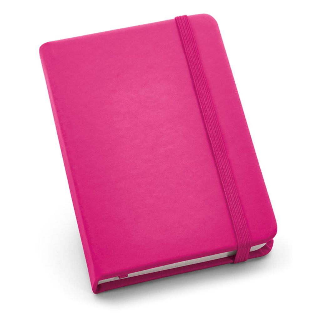 Caderneta tipo Moleskine Rosa para Brindes Personalizados