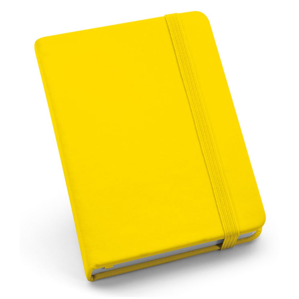 Caderneta tipo Moleskine Amarela para Brindes Personalizados