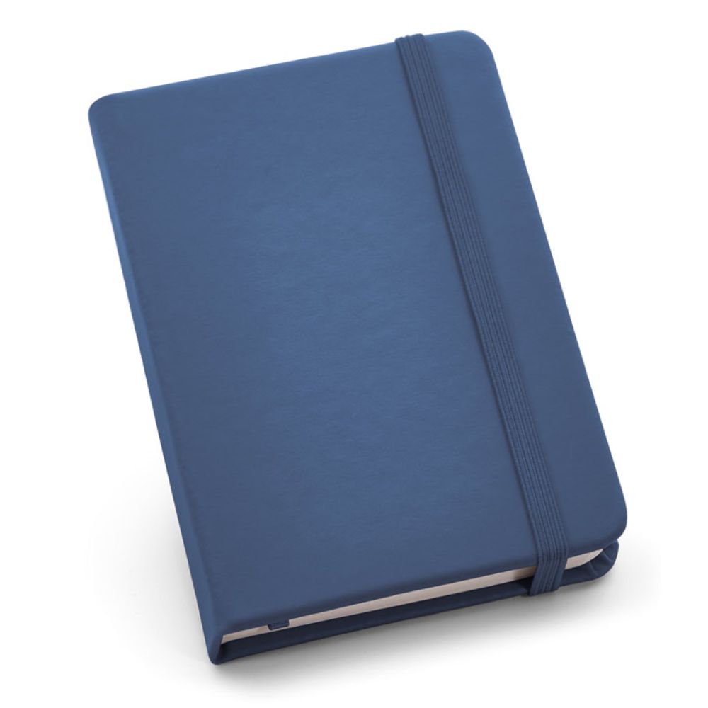 Caderneta tipo Moleskine Azul para Brindes Personalizados