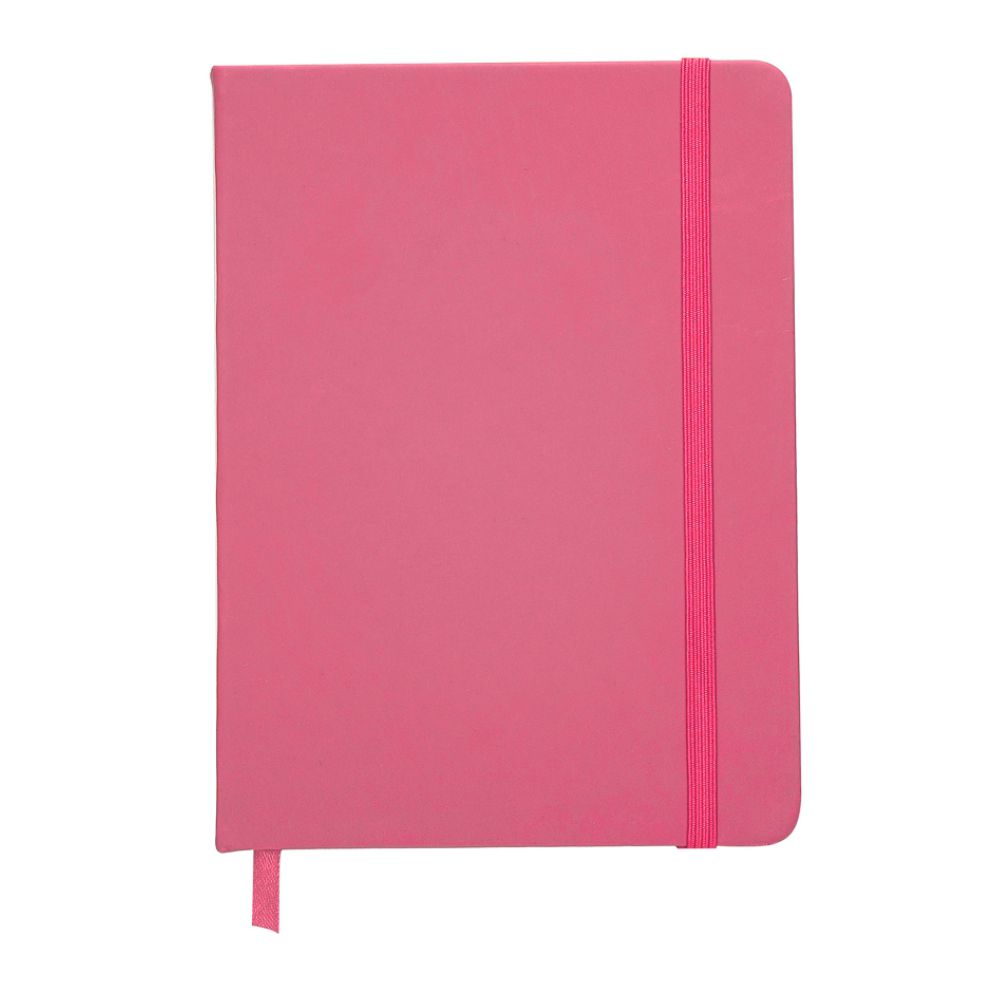 Caderneta tipo Moleskine com Pauta Rosa para Brindes Personalizados