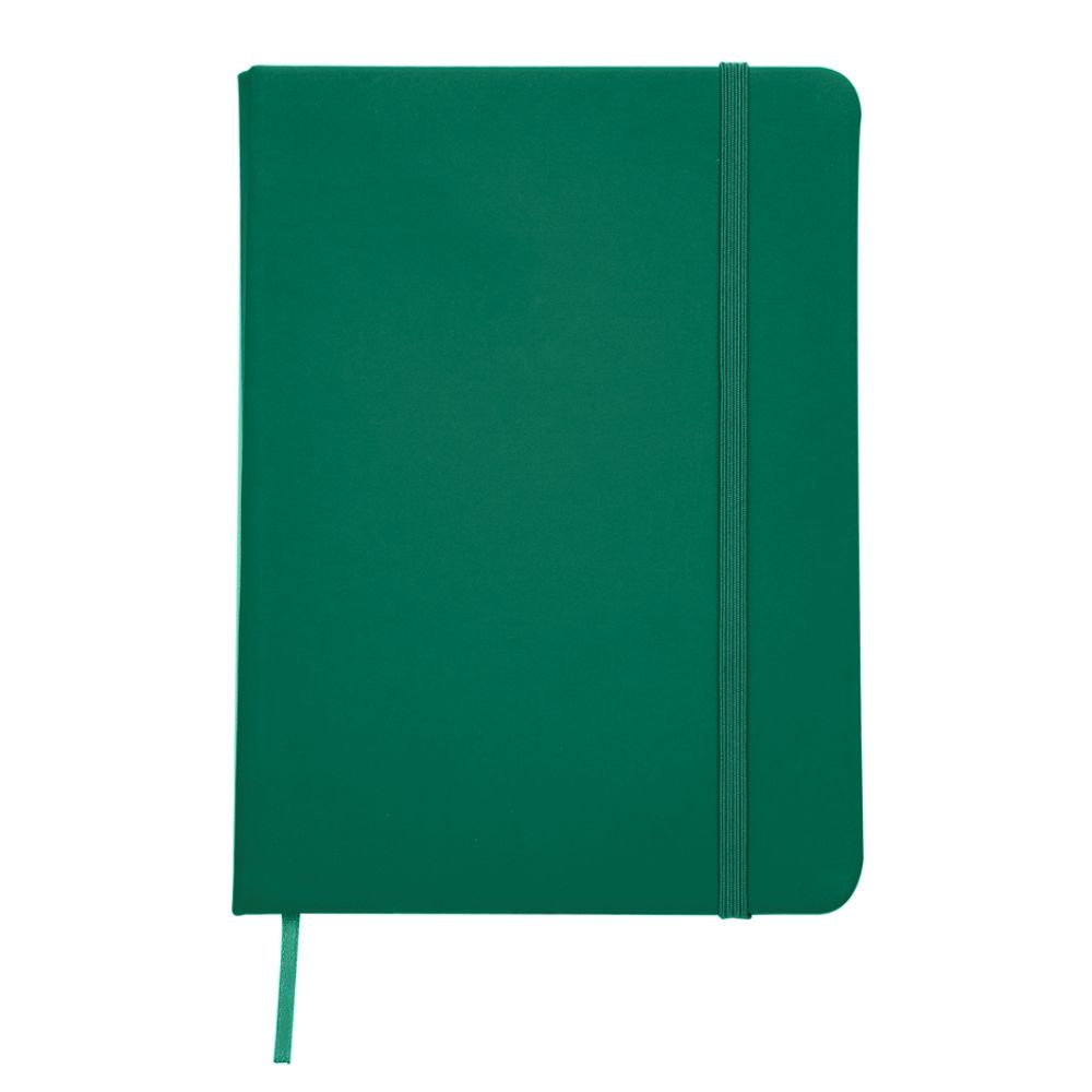 Caderneta tipo Moleskine com Pauta Verde para Brindes Personalizados