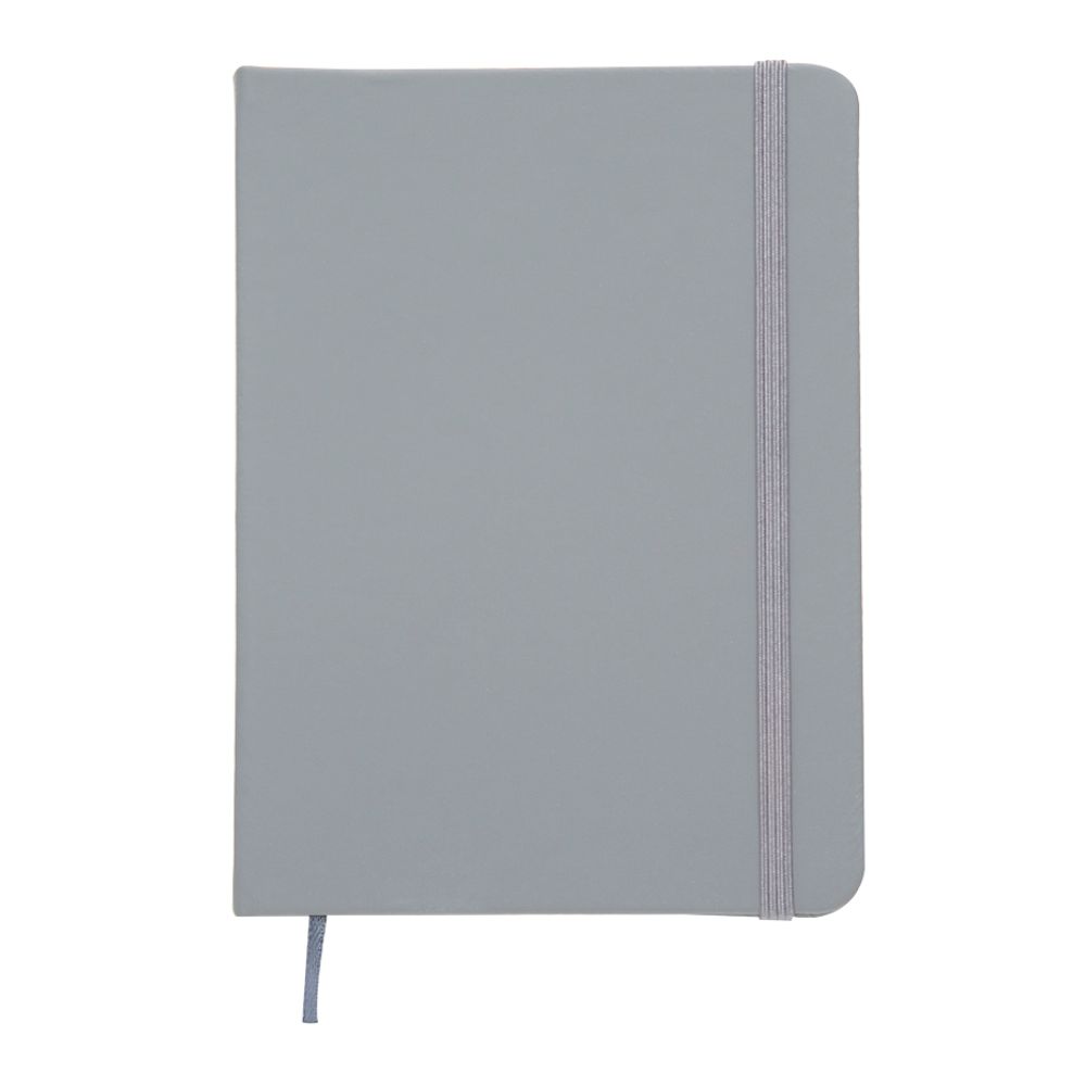 Caderneta tipo Moleskine com Pauta Cinza para Brindes Personalizados