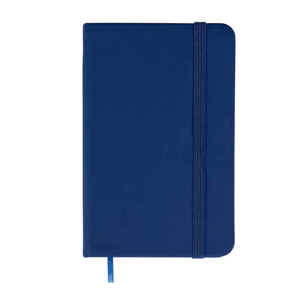 Caderneta tipo Moleskine Azul Escuro Personalizada para Brindes