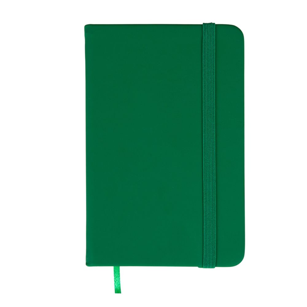 Caderneta tipo Moleskine Verde Personalizada para Brindes