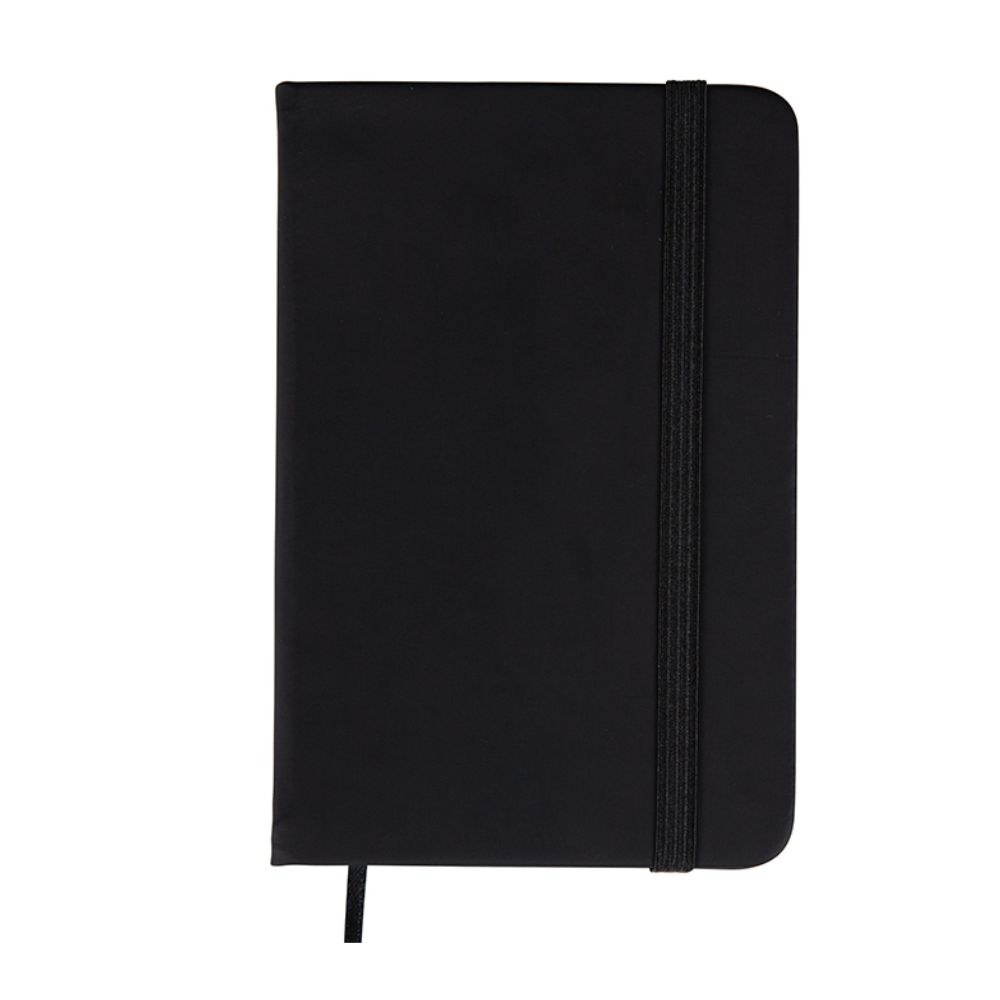 Caderneta tipo Moleskine Preto Personalizada para Brindes