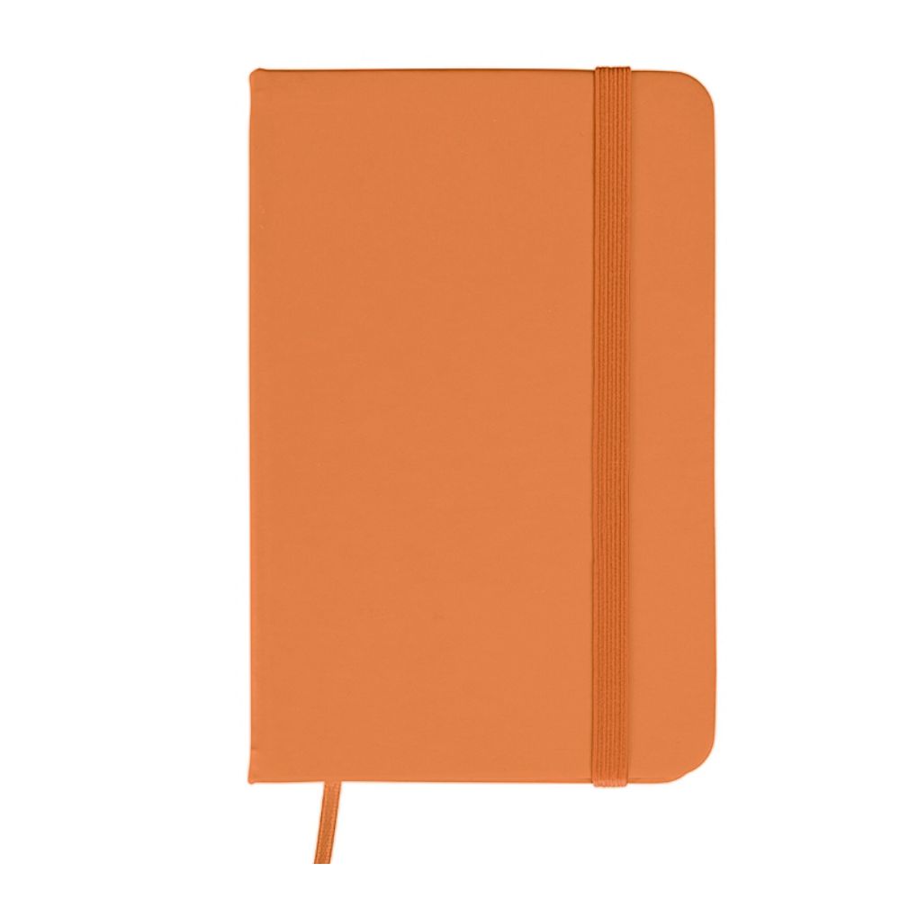 Caderneta tipo Moleskine Laranja Claro Personalizada para Brindes