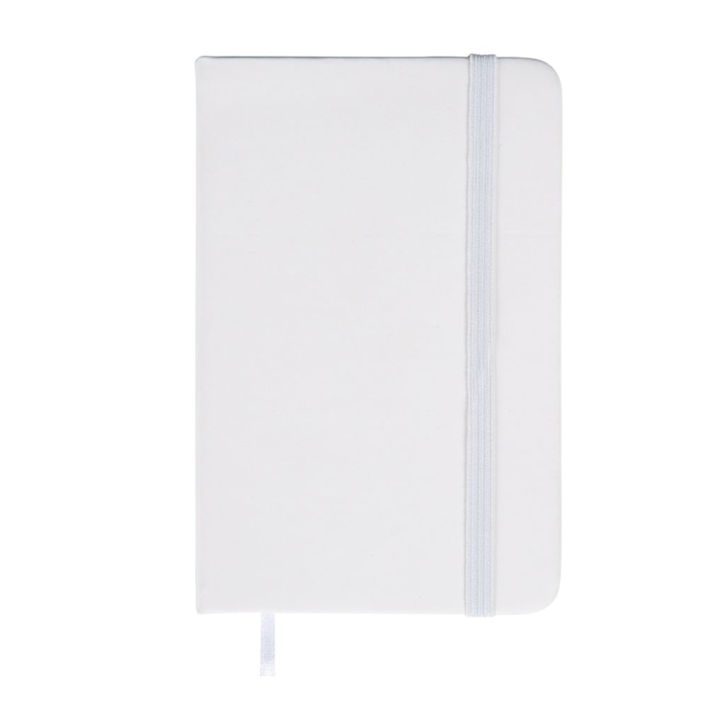 Caderneta tipo Moleskine Branco Personalizada para Brindes