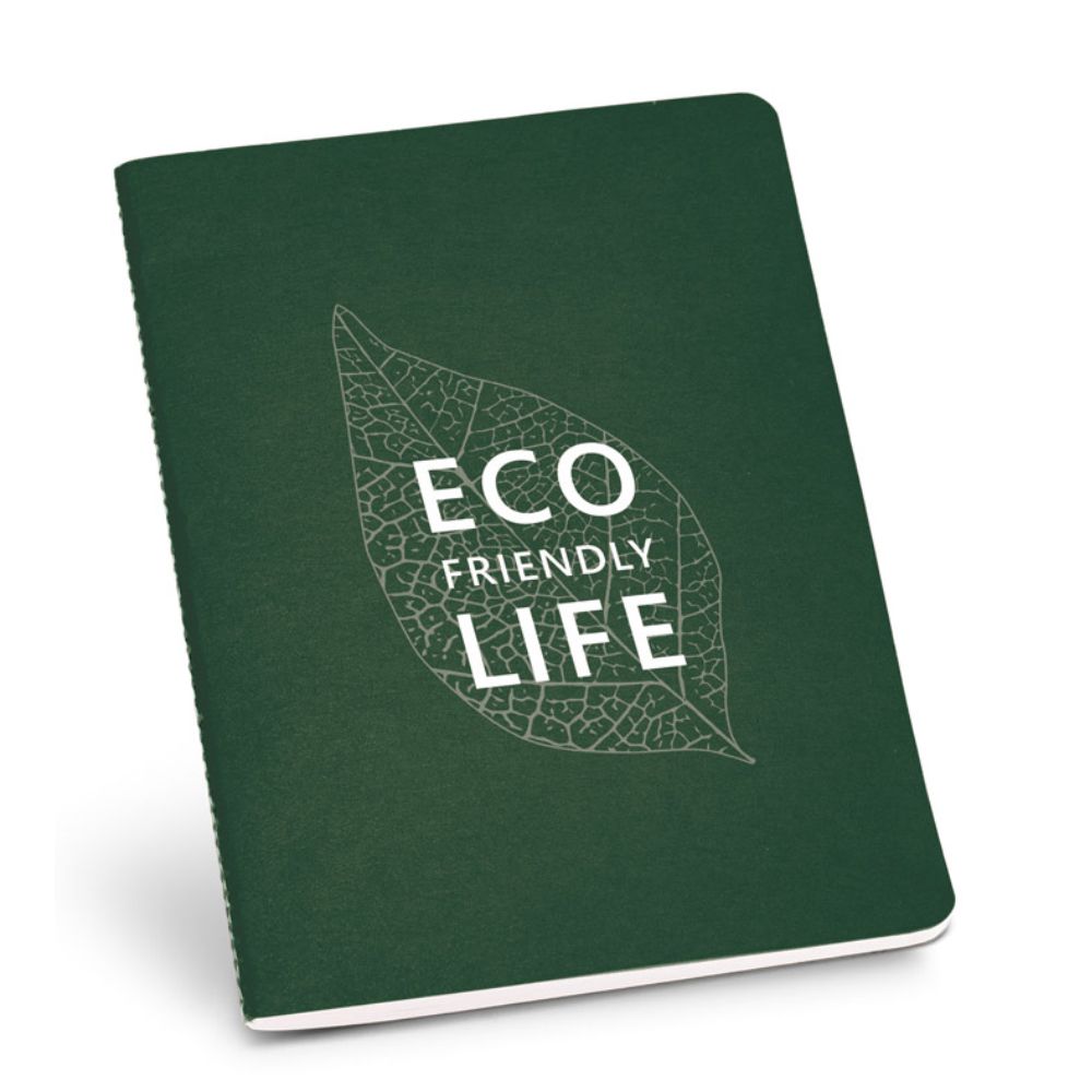 Caderno A5 com 40 Folhas Pautadas para Brindes Promocionais Verde