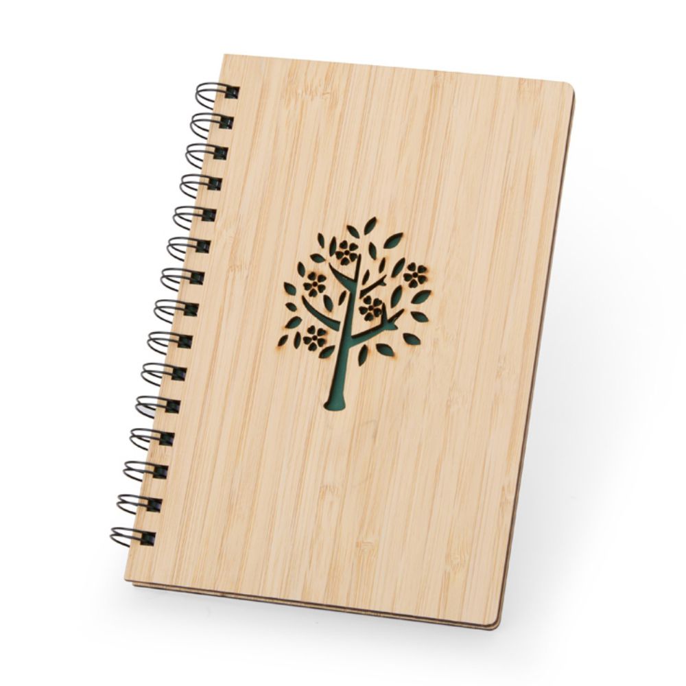 Caderno em bambu personalizado para brindes promocionais
