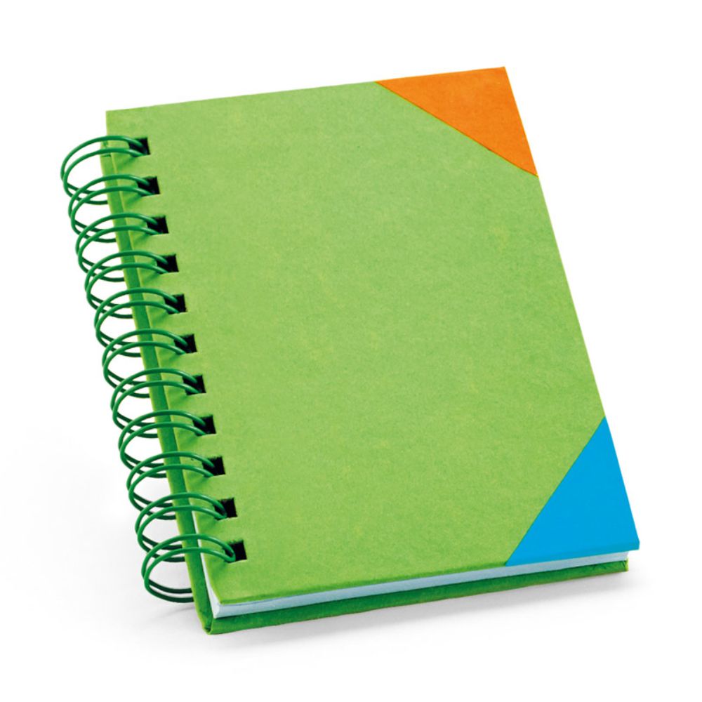 Caderno Capa Kraft com Pauta para Brindes Personalizados Verde