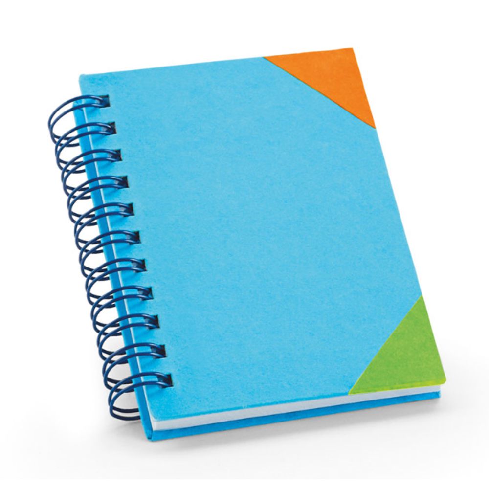 Caderno Capa Kraft com Pauta para Brindes Personalizados Azul