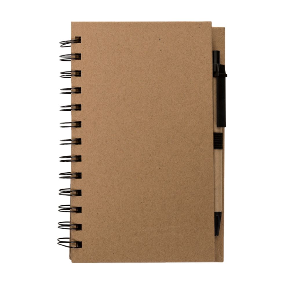 Caderno Espiral Ecológico para Brindes Preto