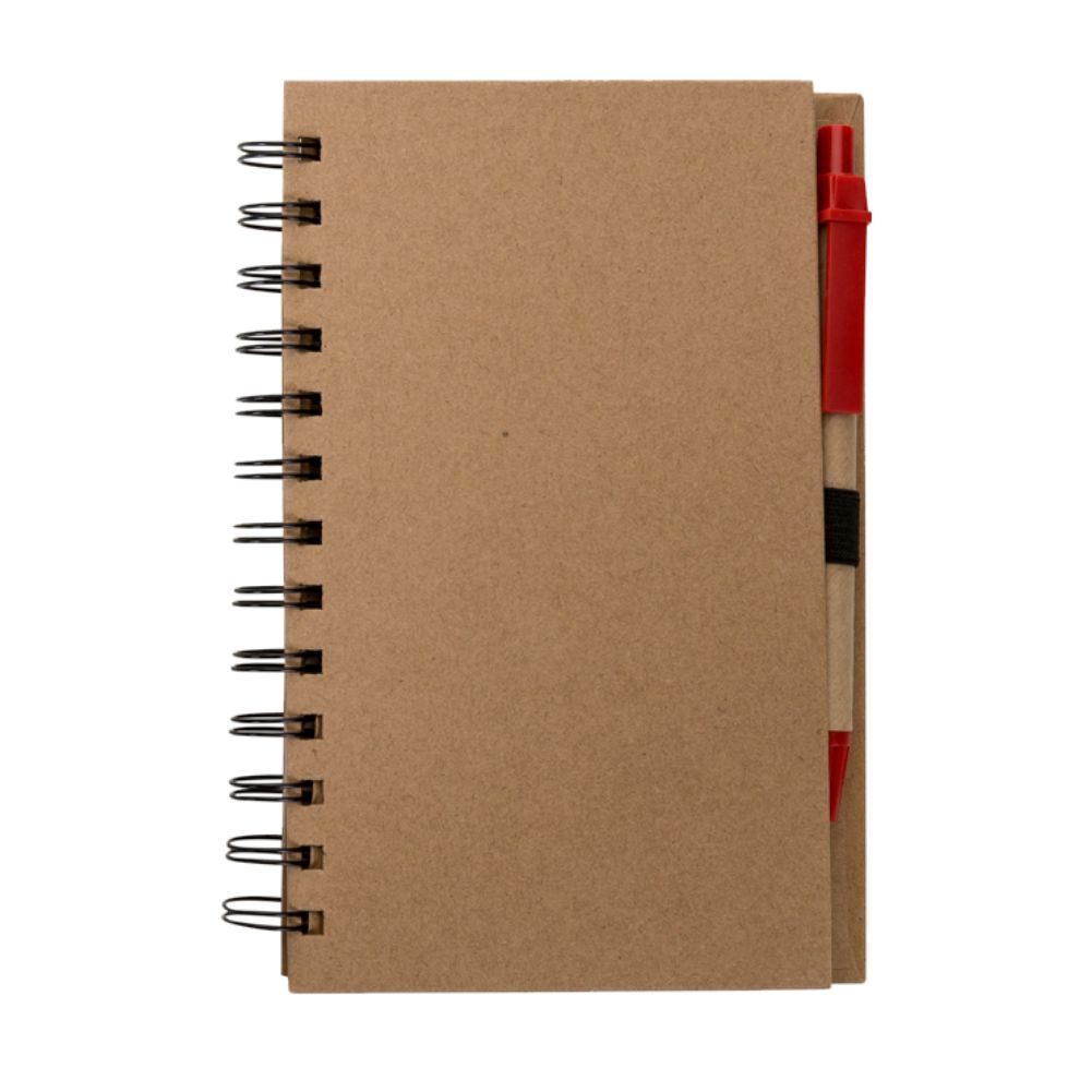 Caderno Espiral Ecológico para Brindes Vermelho