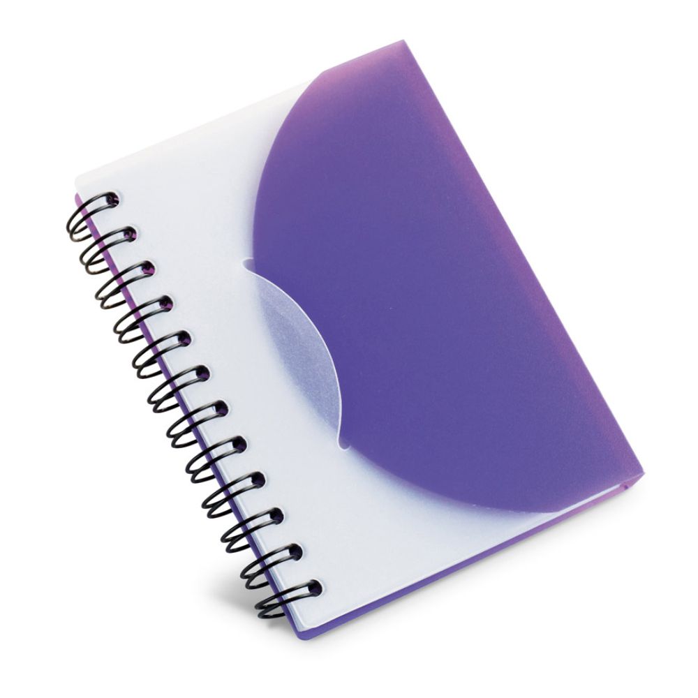Caderno Plástico Semi-rígido sem Pauta Roxo para Brindes Personalizados
