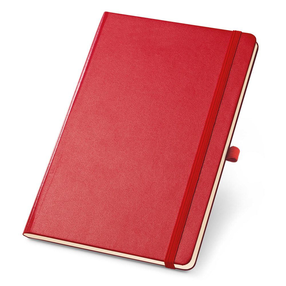 Caderno tipo Moleskine Vermelho para Brindes Personalizados
