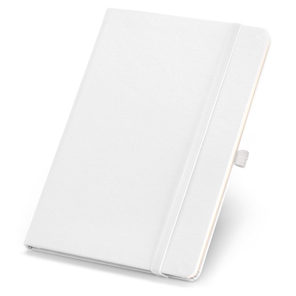 Caderno tipo Moleskine Branco para Brindes Personalizados