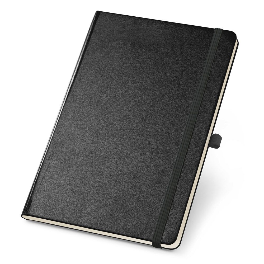 Caderno tipo Moleskine Preto para Brindes Personalizados