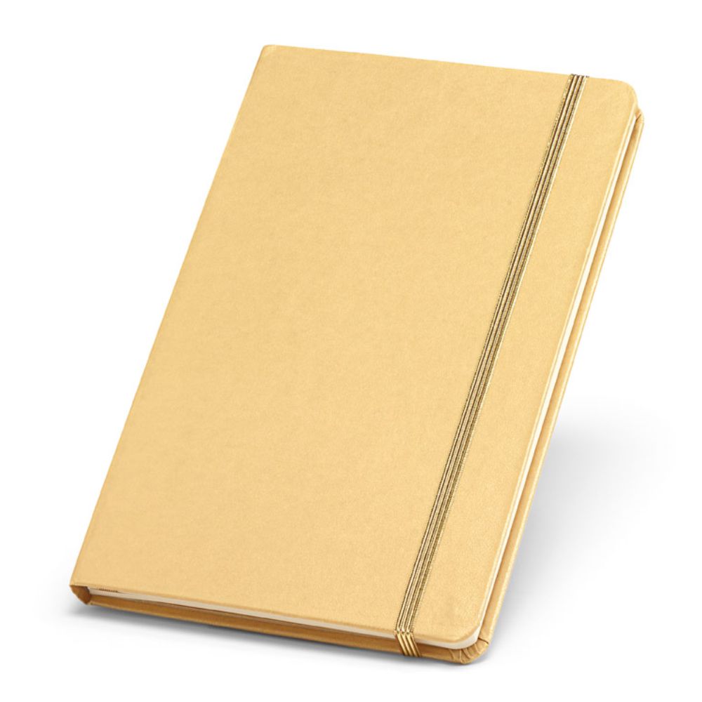 Caderno tipo Moleskine para Dourado Brindes Personalizados