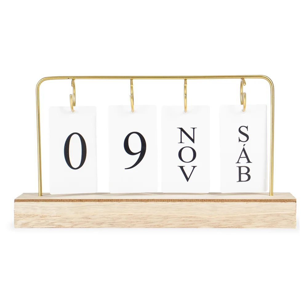 Calendário Permanente MDF com Alça de Ferro para Brindes