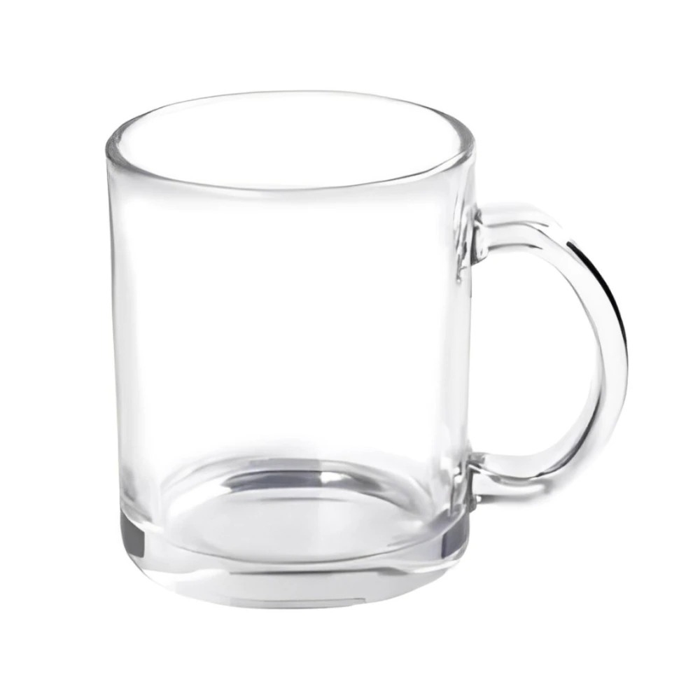 Caneca de vidro personalizada para brindes promocionais