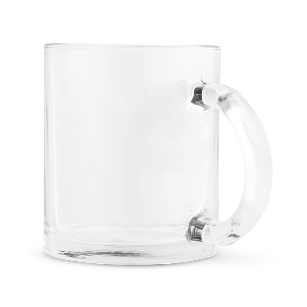 Caneca de vidro personalizada para brindes personalizados