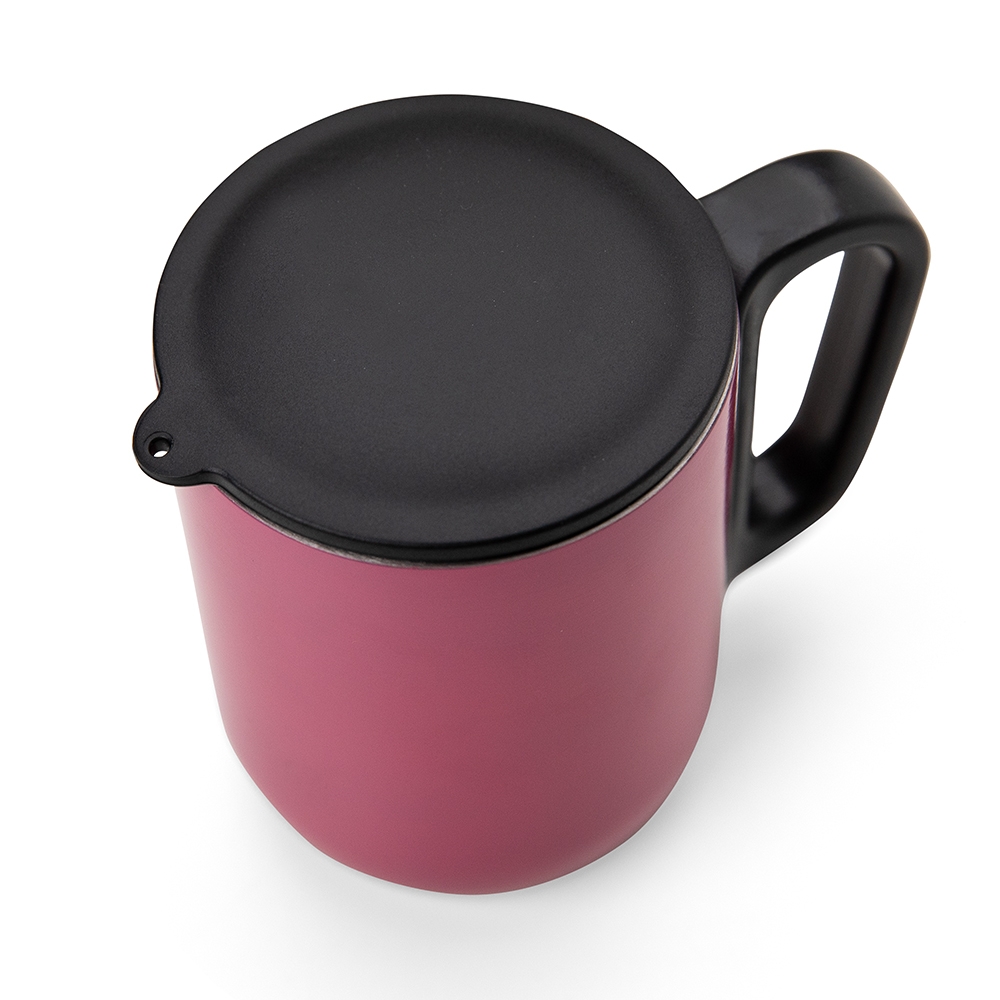 Caneca Inox Parede Dupla 250 ml para Brindes Rosa