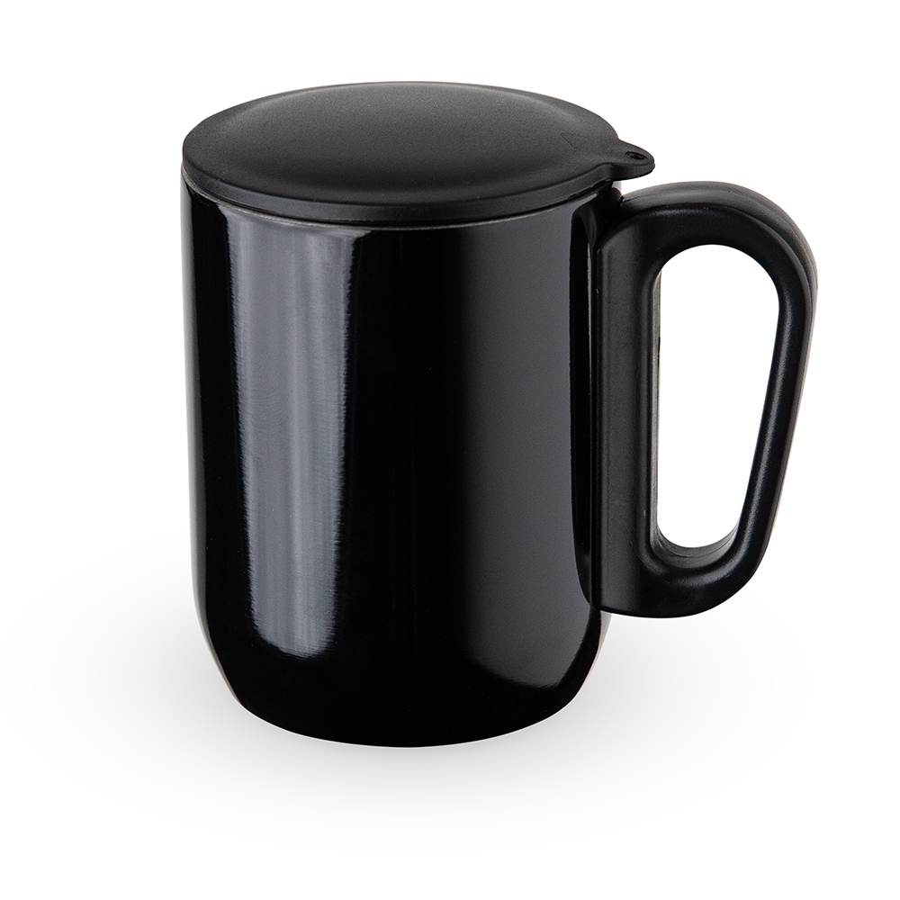 Caneca Inox Parede Dupla 250 ml para Brindes Preto