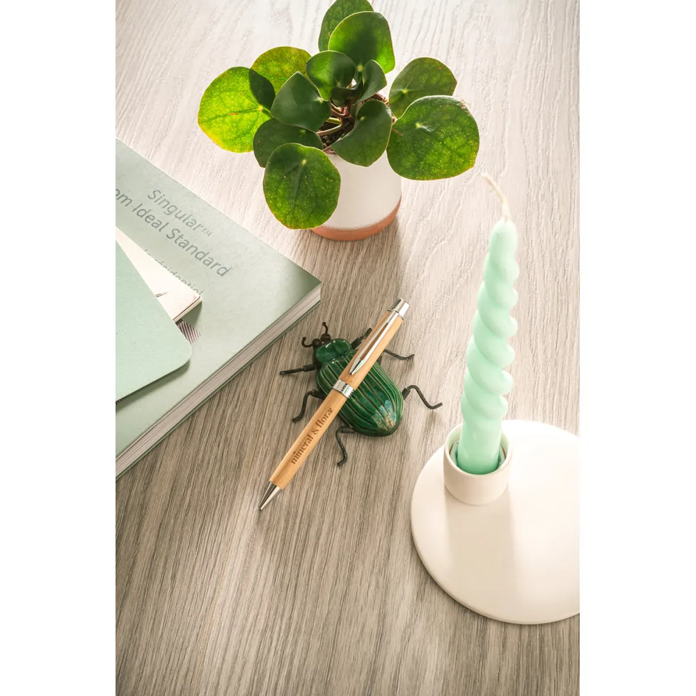 Caneta de Bambu com Estojo Personalizada