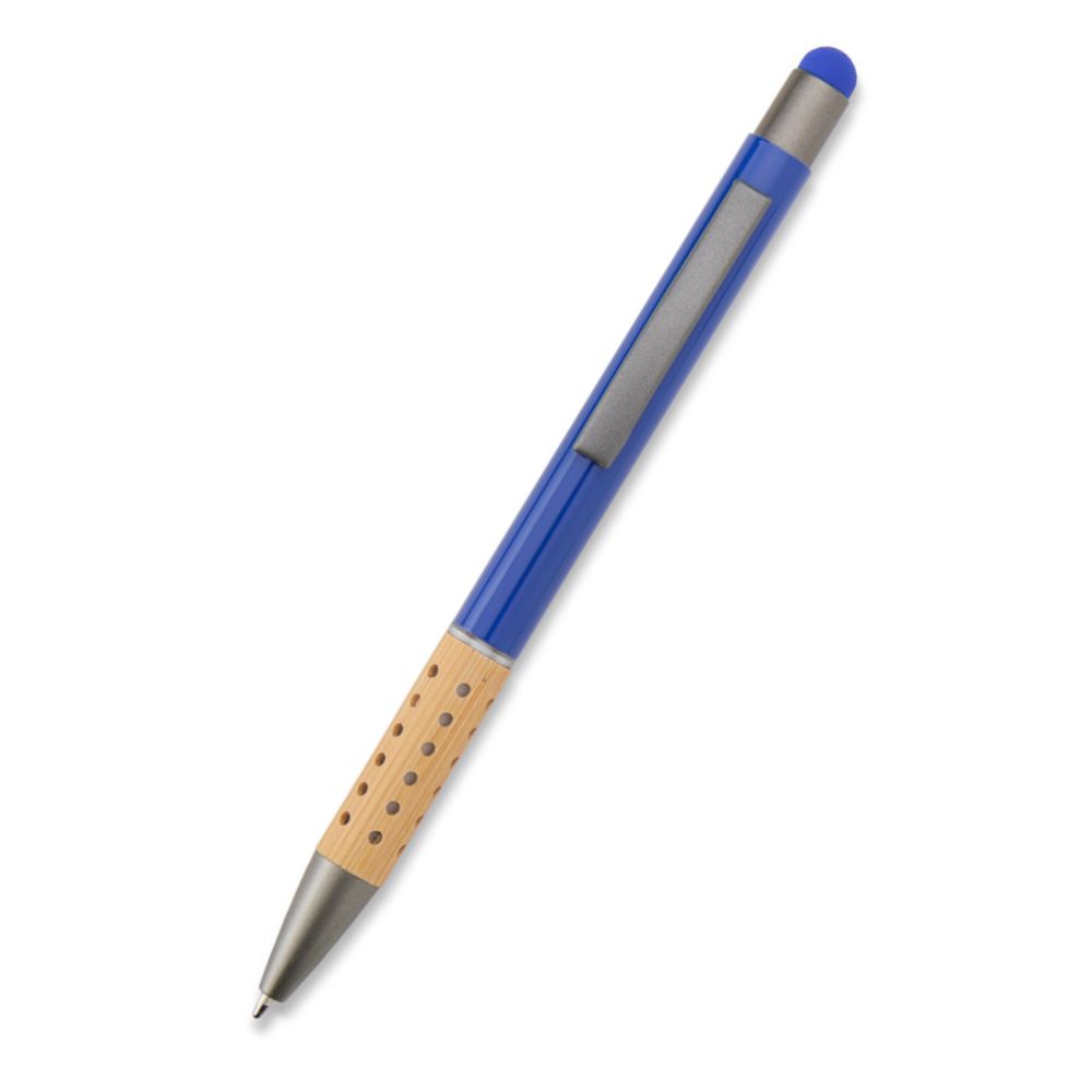 Caneta de Metal e Bambu com ponteira Touch Personalizada para Brindes
