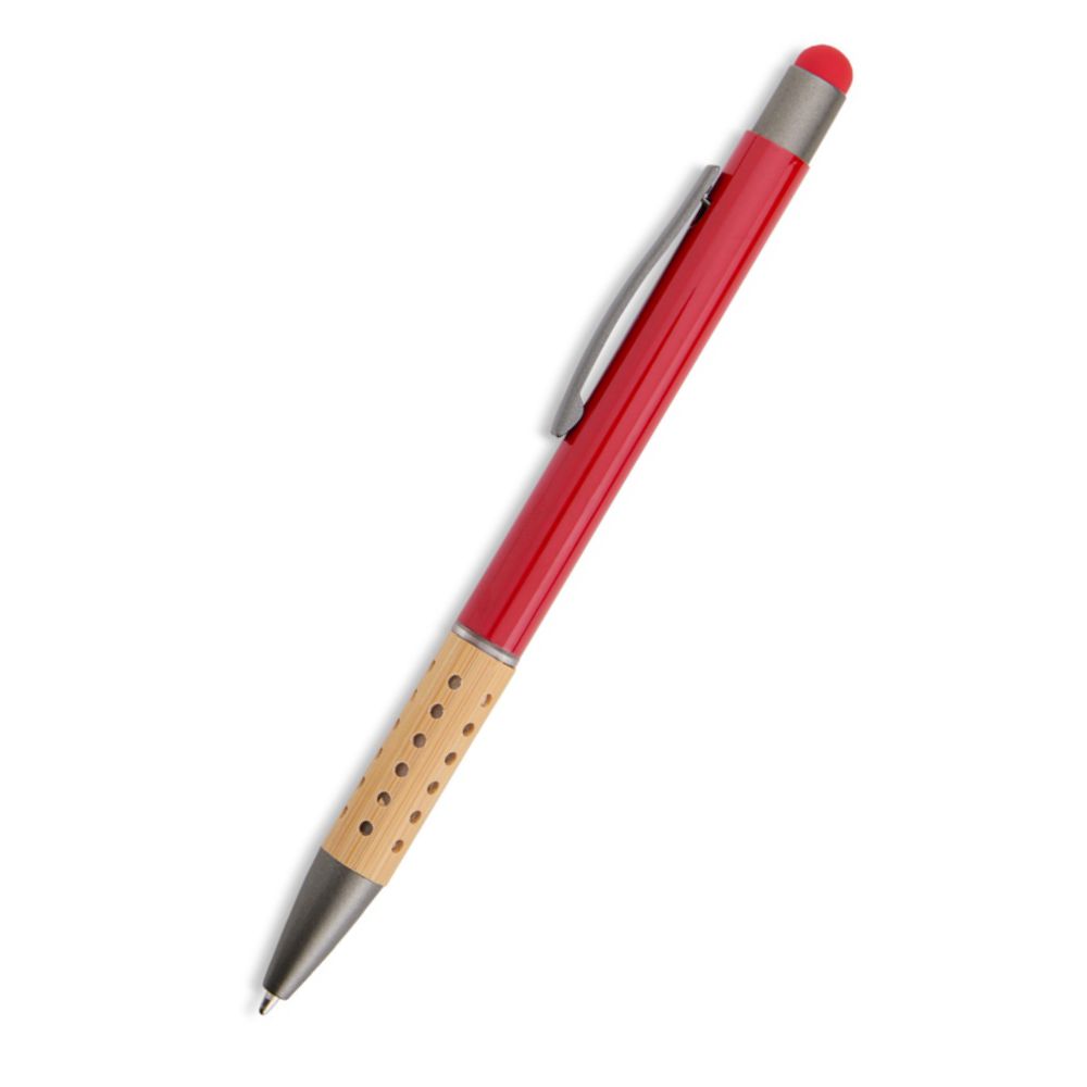 Caneta de Metal e Bambu com ponteira Touch Personalizada para Brindes