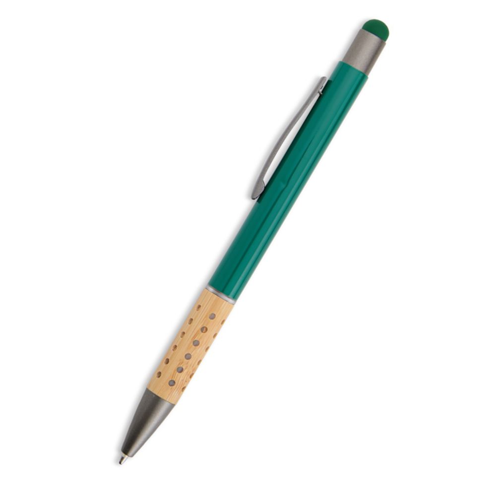 Caneta de Metal e Bambu com ponteira Touch Personalizada para Brindes