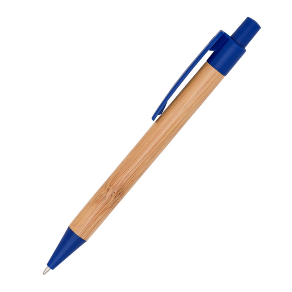 Caneta Ecológica de Bambu Azul para Brindes Promocionais