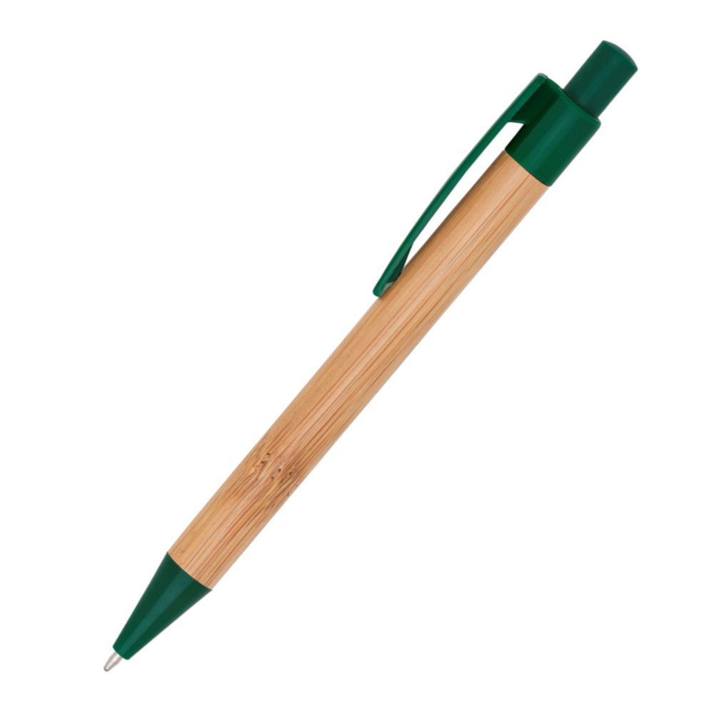 Caneta Ecológica de Bambu Verde para Brindes Promocionais