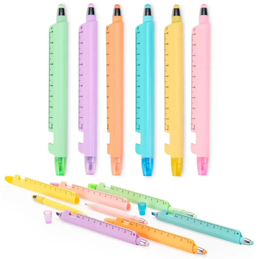 Caneta plástica marca-texto personalizada