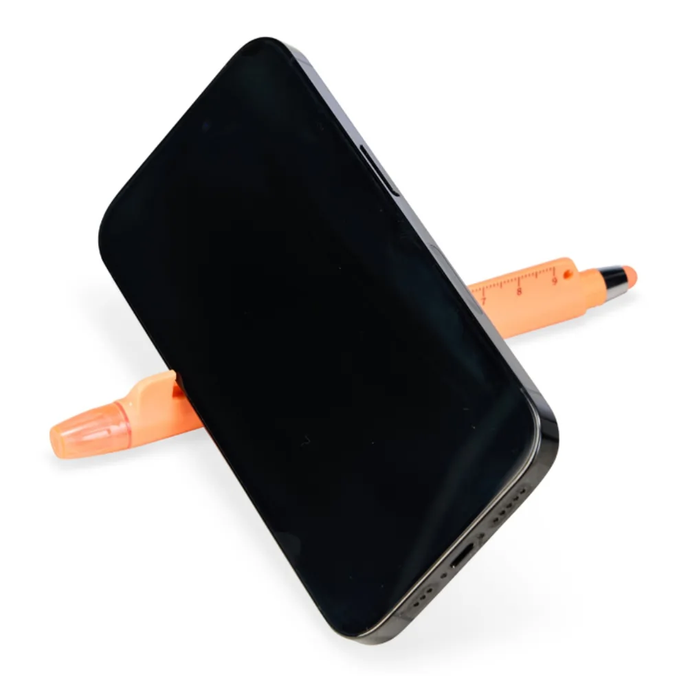 Caneta plástica marca-texto personalizada