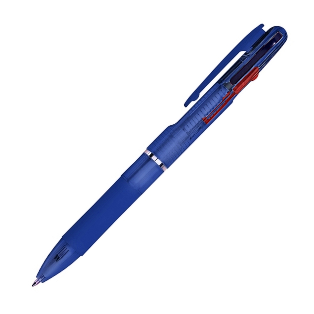 Caneta Plástica 3 Cores Personalizadas para Brindes Azul