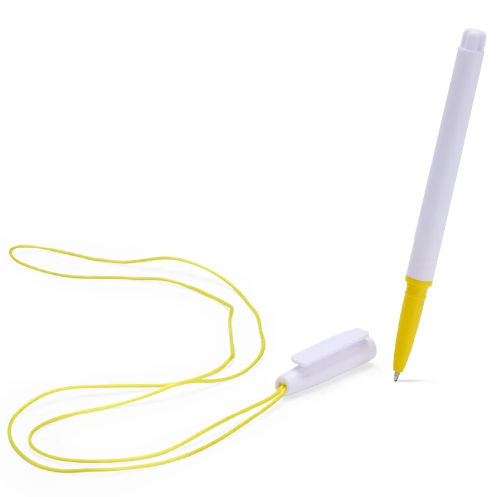 Caneta Plástica Com Cordão Personalizada para Brindes