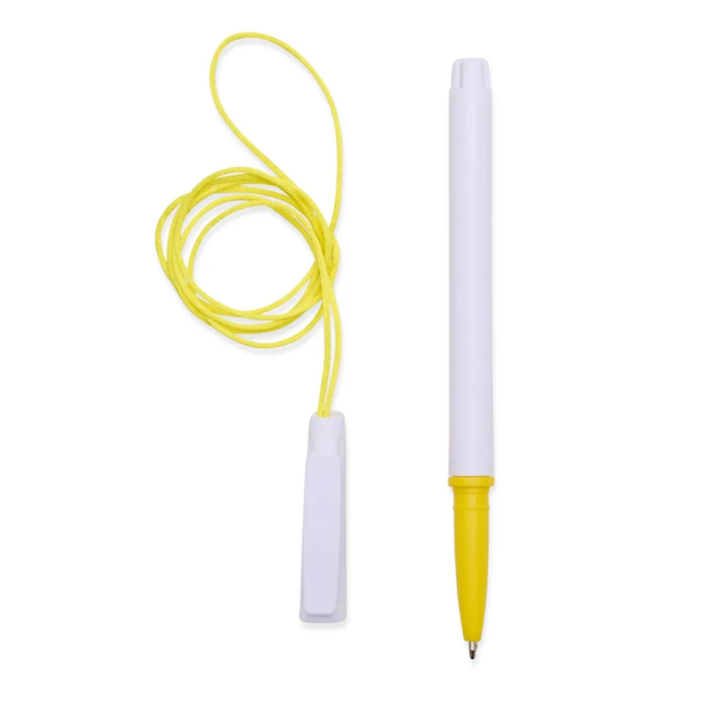 Caneta Plástica Com Cordão Personalizada para Brindes